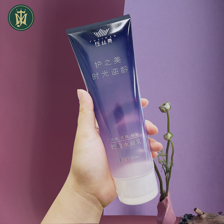 Tubo de embalaje de plástico de lujo personalizado para loción corporal, acondicionador de cabello, Gel de ducha, crema de baño para cosméticos faciales y mascarillas