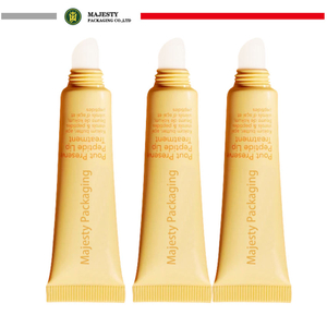Vacío claro, brillo de labios de empuje, tubos para apretar, bálsamo, envases de brillo de labios, Mini tubo suave para paquete cosmético