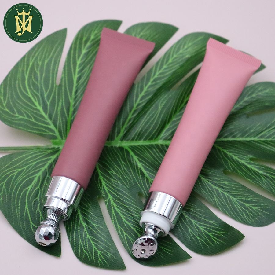 Tubo de crema para ojos Cometic personalizado, 10ml, 15ml, 20ml, manguera con cabezal de aleación de Zinc y cerámica suave, tubos de plástico para uso cosmético
