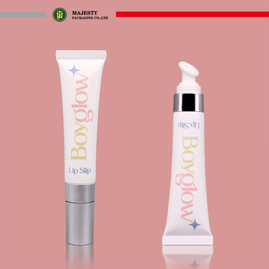 Tubo vacío de plástico para crema de ojos de pequeño volumen, embalaje cosmético para el cuidado de la piel, aplicador de cerámica fácil de usar, tubo personalizado OEM/ODM