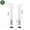 Aplicador de aleación de zinc o cerámica, tubo de plástico para crema para ojos, 10ml, 15ml, 20ml, tubo cosmético de plástico, embalaje de tubo de plástico para ojos