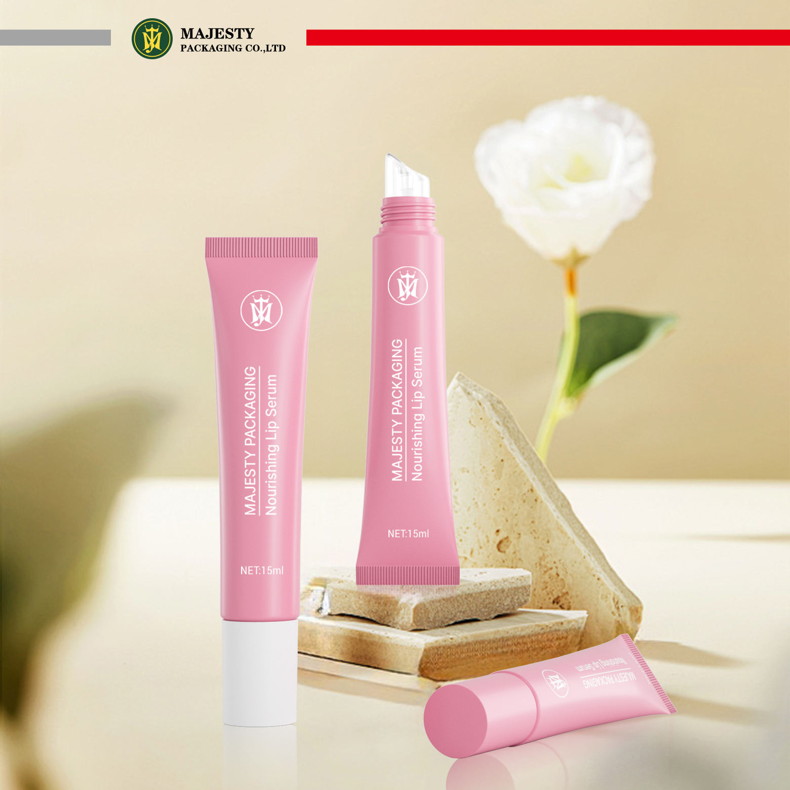 Tubo de PP de 19 mm 5 ml 10 ml 15 ml Tubos de plástico cosmético con aplicador de silicona Barra de labios Brillo de labios Precio directo de fábrica