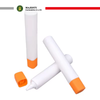 Tubo exprimible de plástico blando de PE personalizable, crema protectora solar con tapa cuadrada de 10-15g para lavado de manos y rostro, uso cosmético con tapón de rosca