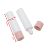 Tubo suave de plástico de doble cámara de PE de 50-70ml para loción corporal y crema para ojos, contenedor de cosméticos con serigrafía