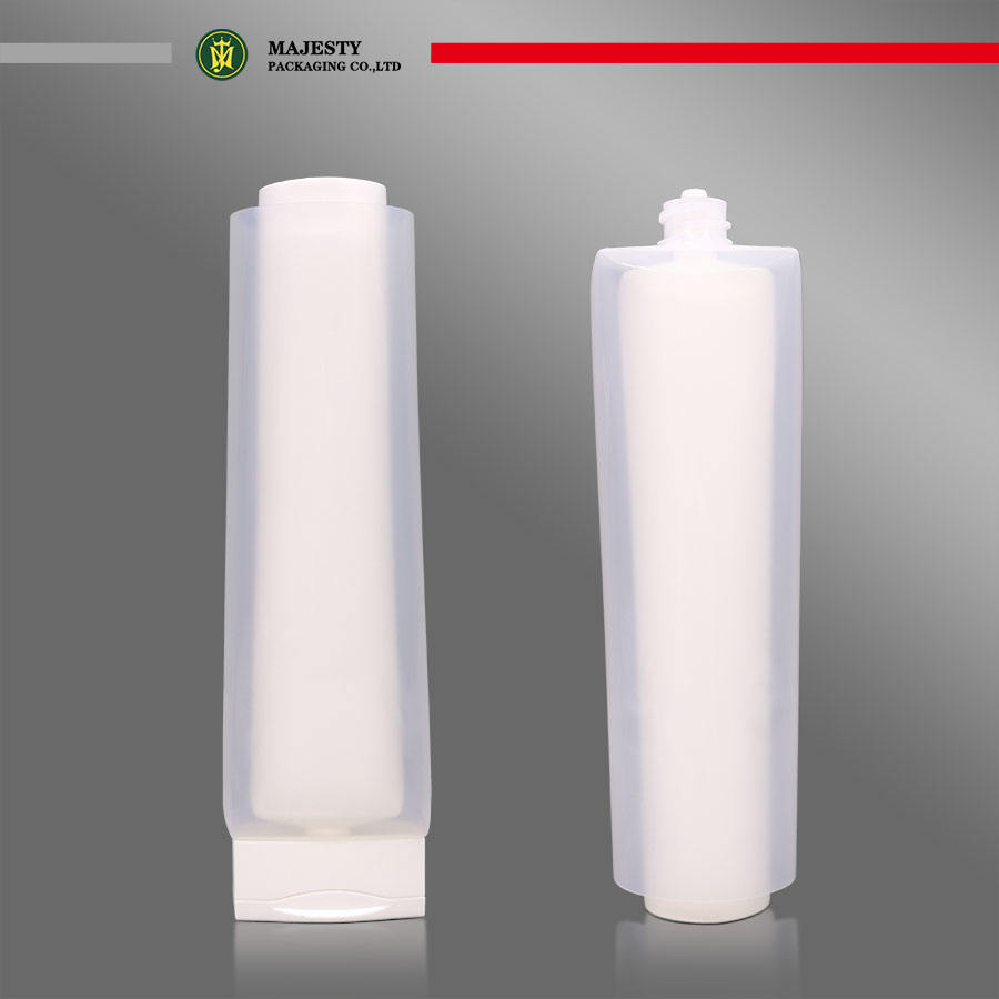 Tubo de doble cámara de doble capa, tapa abatible de cerámica, loción corporal, lavado de cara, tubo de plástico, embalaje cosmético, tubo exprimidor para el cuidado de la piel