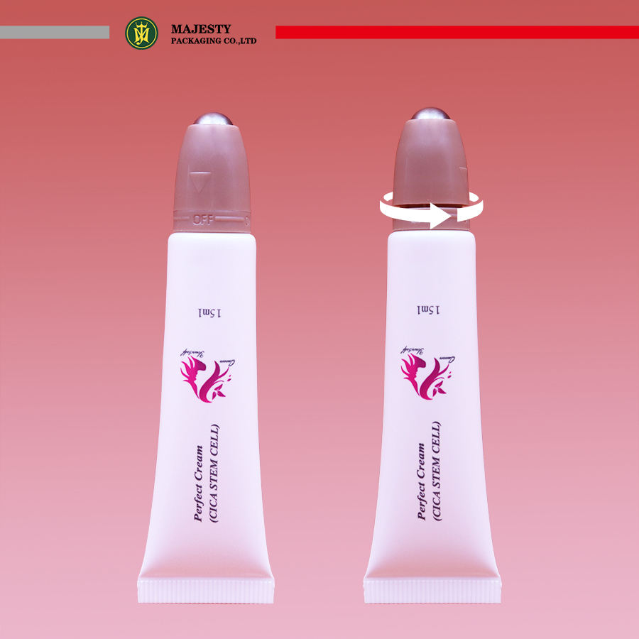 Tubo aplicador de rodillo único con interruptor, 5ml/10ml/15ml, lápiz labial personalizable, brillo de labios, tubo de bálsamo labial, embalaje cosmético de plástico