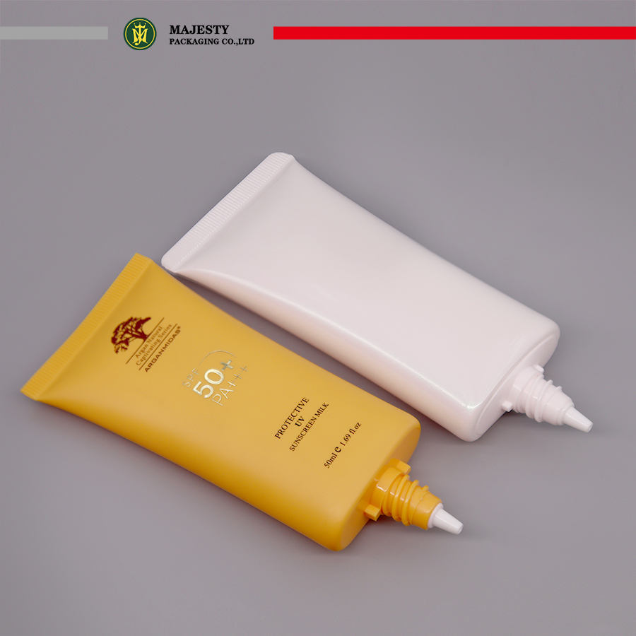 Tubo de Gel de limpieza para el cuidado de la piel, 65ml, aclarador de poros profundos, cubierta lateral de tambor acrílico cosmético doble, tubos de plástico de protección solar