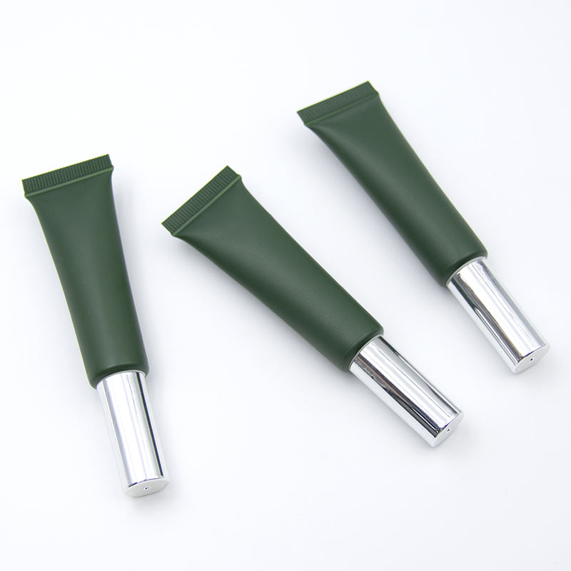 OEM y ODM 10ml PE Tubos de plástico blando con cepillo y aplicador de silicona Brillo de labios Lápiz labial Bálsamo labial Tubo de cepillo para uñas