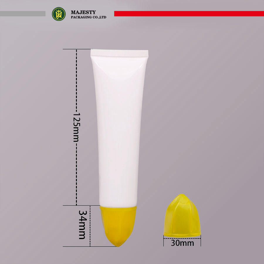 Tubo cosmético de plástico ecológico sostenible, embalaje con forma de flor, tapa giratoria para crema de manos, protector solar, diseño y forma únicos