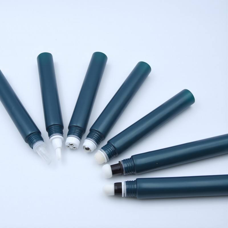Tubo de crema para ojos personalizable, 15mL, 30mL, cuidado de la piel, aceite esencial, tubo de masaje, paquete de plástico, serigrafía, protector solar para labios