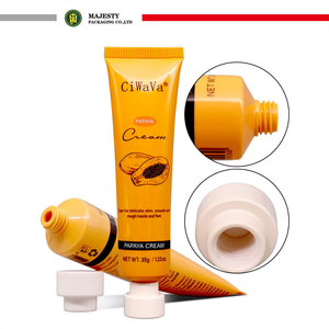 OEM ODM personalizado 35ml tapón de rosca de cerámica tubo vacío plástico cuidado de la piel arandela facial apretar tubo cosmético para loción corporal