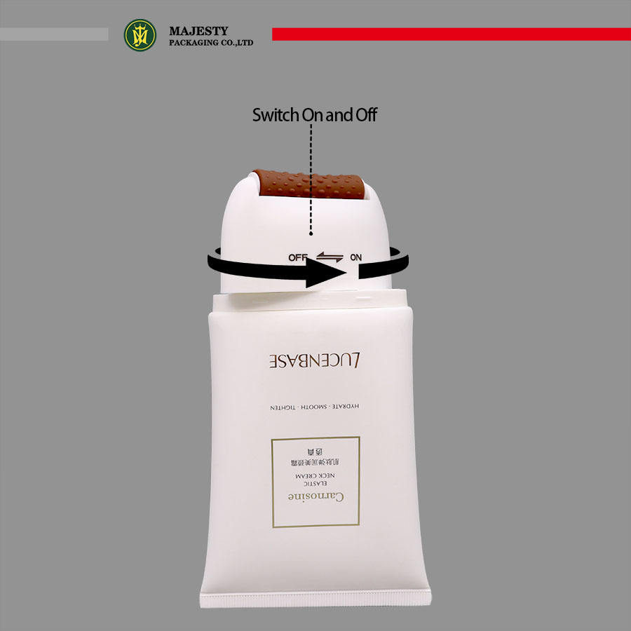 Rodillo de masaje, embalaje de tubo de plástico para el cuidado de la piel, tubo de plástico ovalado, cuidado del cuerpo, masaje corporal, loción corporal, paquete de tubos cosméticos para el cuidado de la piel