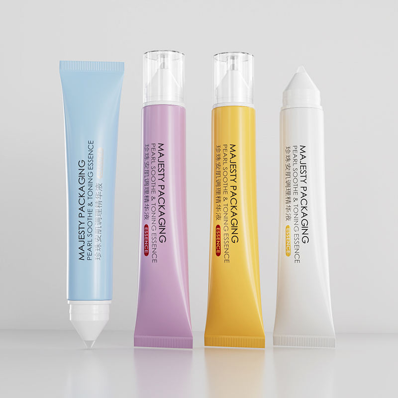 Tubo de plástico para crema para ojos con aplicador puntiagudo, embalaje cosmético de plástico para el cuidado de la piel, embalaje de tubo personalizado de 10ml, 20ml y 30ml