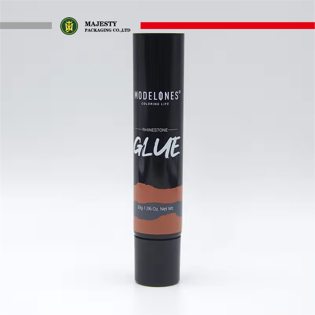 Tubo suave negro mate personalizable de 30ml para crema de base líquida cosmética, tubo de protección solar, tubo de crema BB