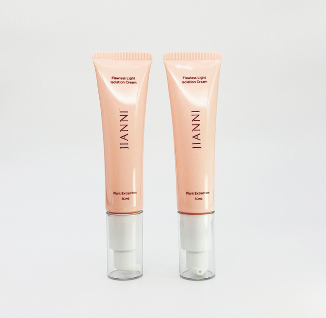 Embalaje de bomba sin aire vacío personalizado, tubo para apretar cosmético facial, base BB CC, crema líquida y protector solar, tubo de aceite esencial