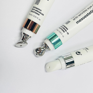 Personalizado de 19 mm de diámetro. Tubo de crema para ojos vacío, 10ml, 15ml, 20ml, embalaje superior de cerámica de masaje de plástico con aplicador de placa de cerámica
