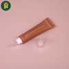 Tubos de plástico PETG transparentes personalizados de 10 ml-30 ml con impresión Offset de cubierta de boca larga para esencia de crema cosmética para ojos