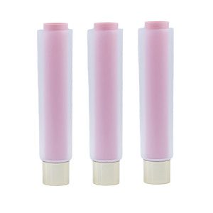 Tubo de compresión suave transparente personalizado de doble cámara, embalaje extruido de PE doble, crema para el cuidado de la piel, protector solar facial, loción para ojos