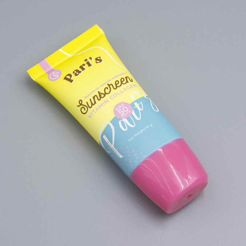 Tubo cosmético de plástico vacío Mini Squeeze de 3ml con logotipo personalizado para protector solar facial y tubo de base de mano para el cuidado facial