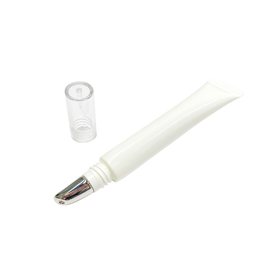 Masajeador vacío Aplicador de aleación de zinc Tubo cosmético 7 ml 10 ml 20 ml Aplicador de punta de brillo de metal para apretar el tubo personalizado