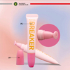 Tubo de lápiz labial de plástico de 16MM, color rosa, personalizado, aplicador de compresión de PE de 2 capas, tubo vacío de brillo de labios para cosméticos