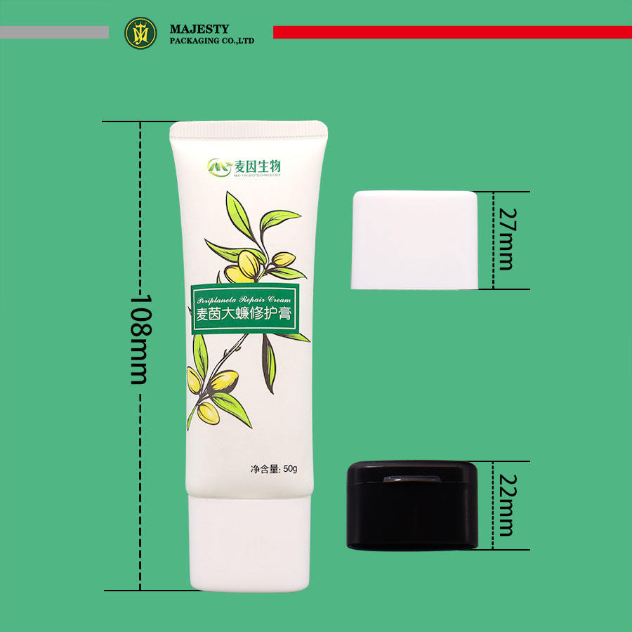 Tubo de plástico reciclable ecológico para cosméticos y protector solar, envase suave para loción de manos