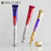 Tubo de plástico de embalaje cosmético vacío personalizado, aplicador de Metal de aleación de Zinc vibrante, cabezal de suero, masaje para apretar, crema para ojos y labios
