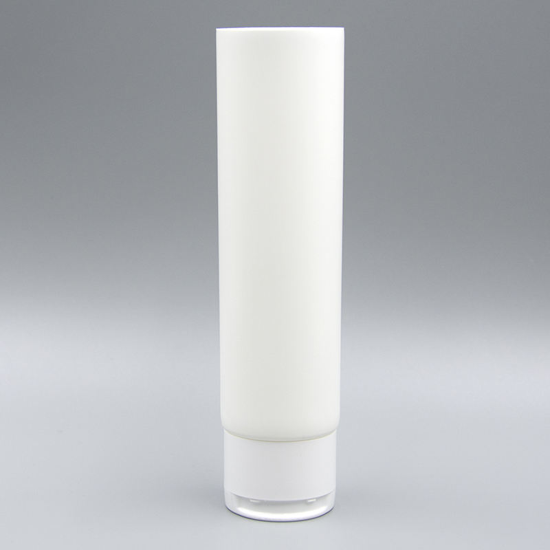 Tubo cosmético de plástico de fábrica para crema para ojos, mascarilla, protector solar, tubo exprimidor con embalaje con tapa abatible