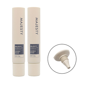 Tubos vacíos de plástico blando OEM, 30ml, 40ml, 50ml, para cosméticos, base de protección solar, suero para ojos, crema facial, embalaje con boquilla larga