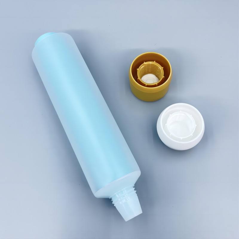 Plástico cosmético, 100ml, doble tubo, doble cámara, mezcla de ingredientes, brillo, serigrafía, etiquetado, cuidado de la piel, suero, embalaje de labios