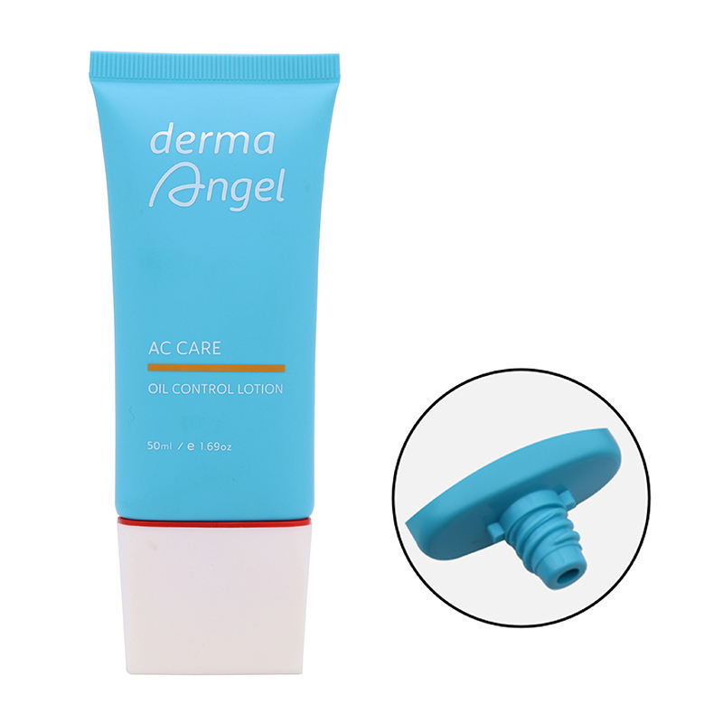 Tubos de plástico PE planos ovalados OEM de 30ml/50ml para cosméticos, envases exprimibles, tapón de rosca serigrafiado, protector solar, base en crema BB