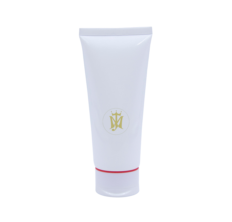 Tubo de plástico cosmético suave para apretar loción de PE vacío personalizado con tapa abatible para superficie de lavado de cara manejada mediante estampado en caliente