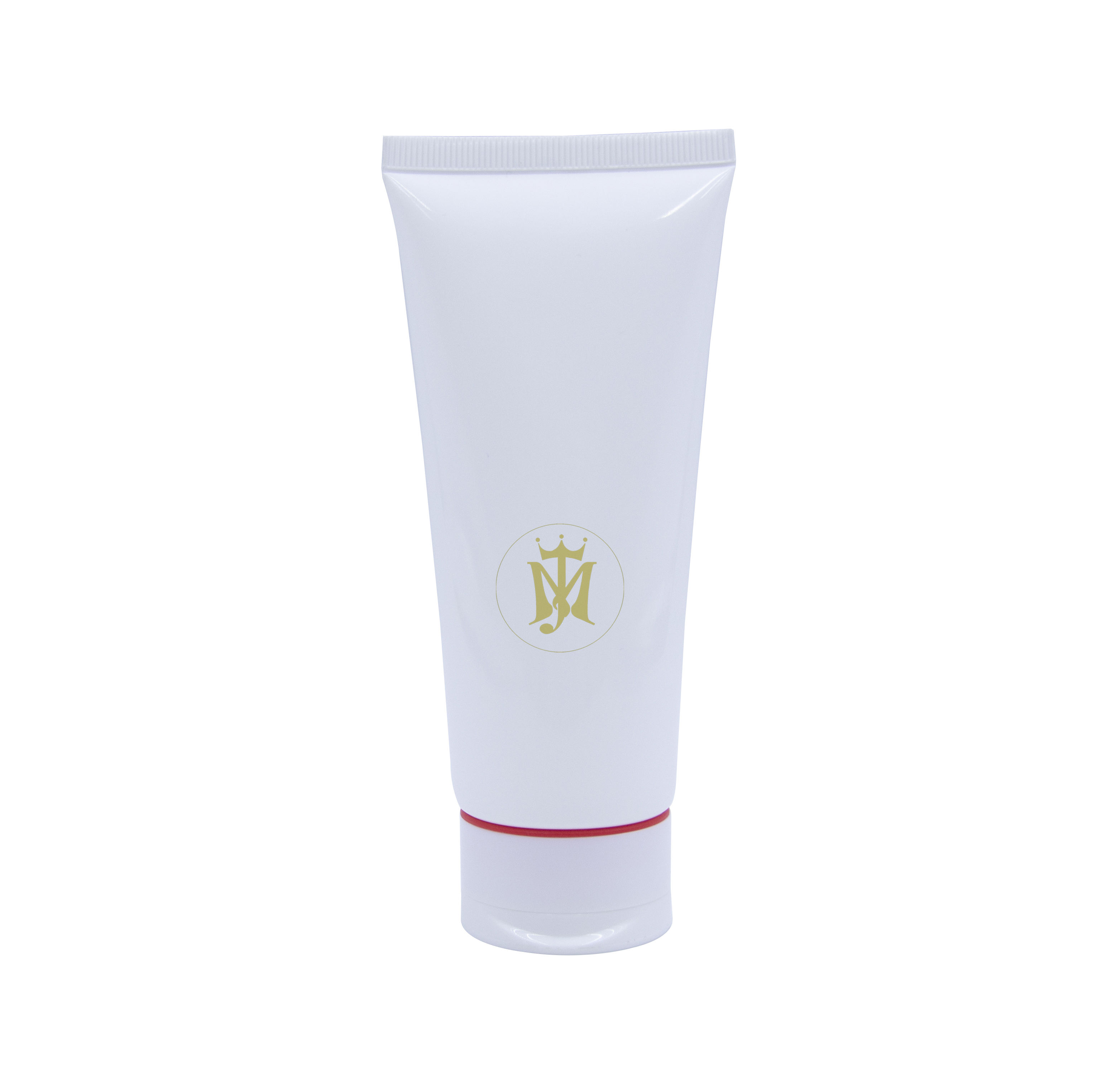 Tubo de plástico cosmético suave para apretar loción de PE vacío personalizado con tapa abatible para superficie de lavado de cara manejada mediante estampado en caliente