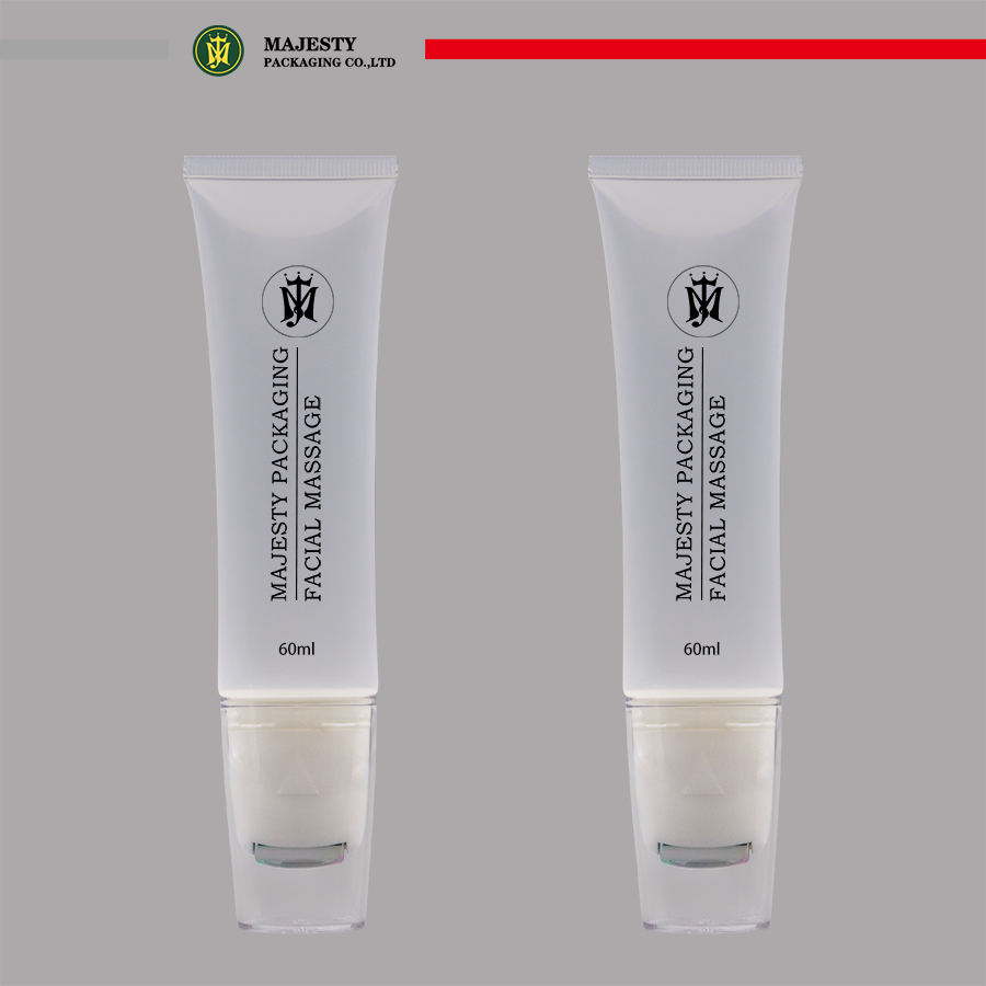 Tubo de masaje de tubo de bola de rodillo de acero inoxidable, tubo blanco de loción de embalaje cosmético vacío multifunción para crema de Spa