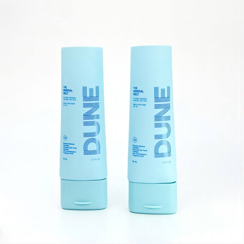 Vacío personalizado 50ml/60ml PE tubo Flip Cover base líquida BB CC crema crema de manos máscara crema para ojos embalaje limpiador