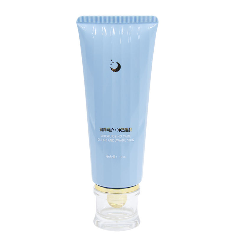 Contenedor de tubos blandos de plástico personalizado de 150ml, embalaje cosmético vacío para mascarilla de crema facial con protección solar con tapa de rosca especial