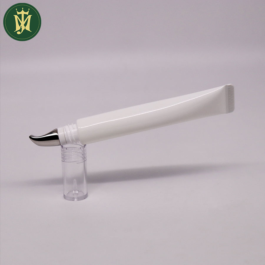 Tubo de cerámica para crema de ojos cometic personalizado, 10ml, 15ml, 20ml, con cabezal de aleación de zinc, envase de plástico vacío para uso cosmético
