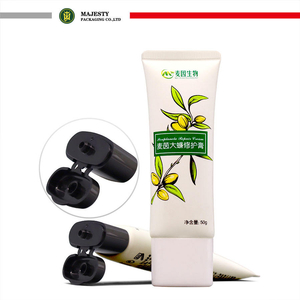 Forma ovalada de tubo de plástico personalizada de 50 ml para crema facial BB Cream y bloqueador solar para envases cosméticos
