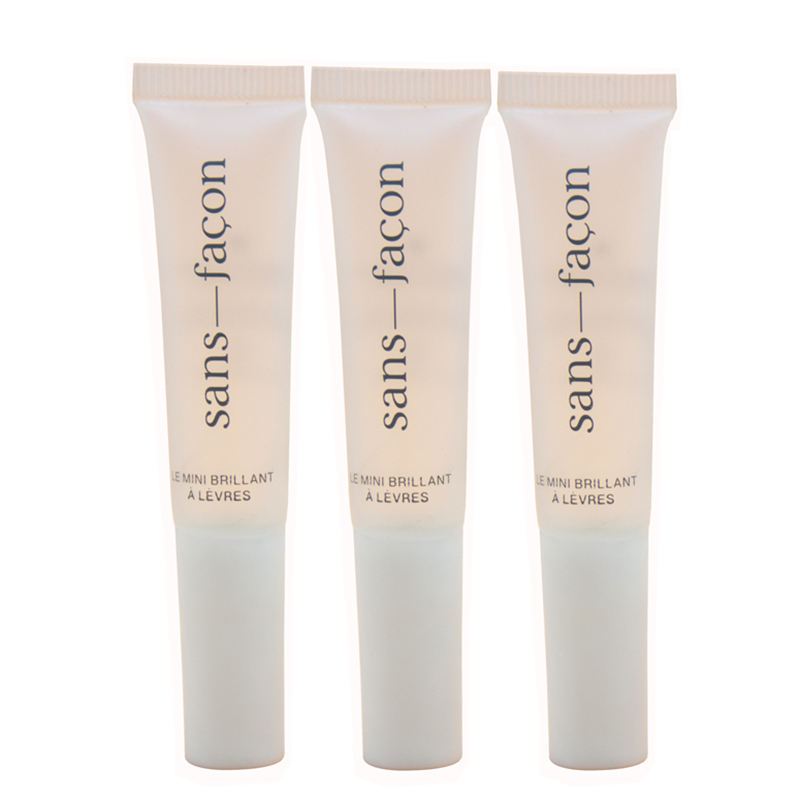Tubos de brillo de labios de plástico vacíos con cabezal de cepillo, envase exprimidor de cosméticos limpio, embalaje para maquillaje, cuidado de labios