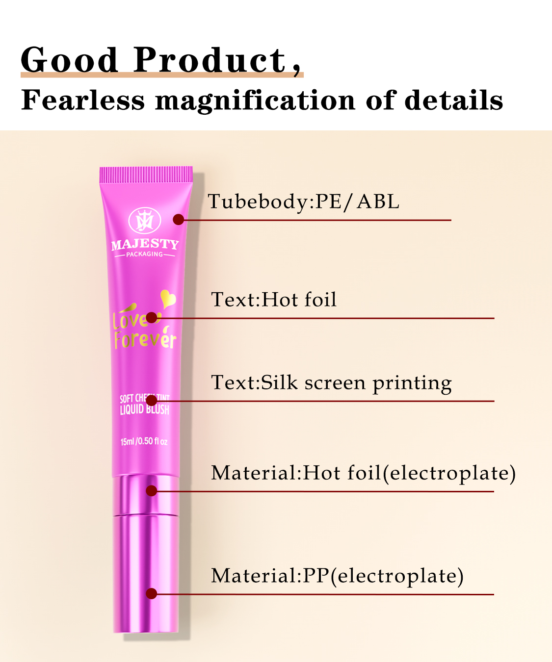 ODM/OEM Fabricado LipTube totalmente personalizable con aplicador de silicona