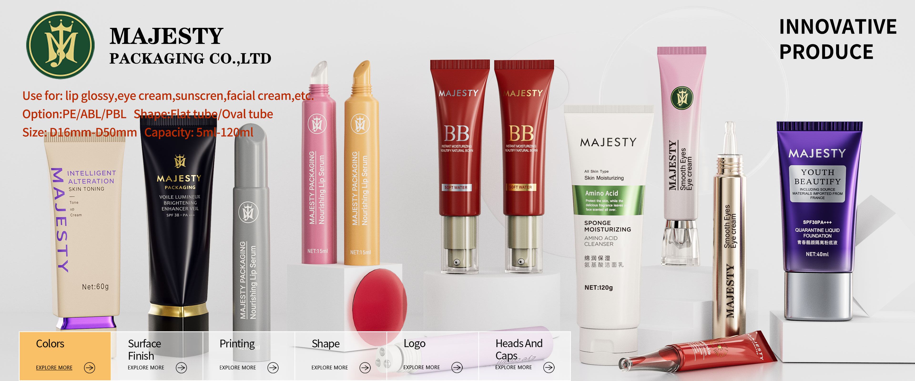 Tubos de compresión cosméticos personalizados