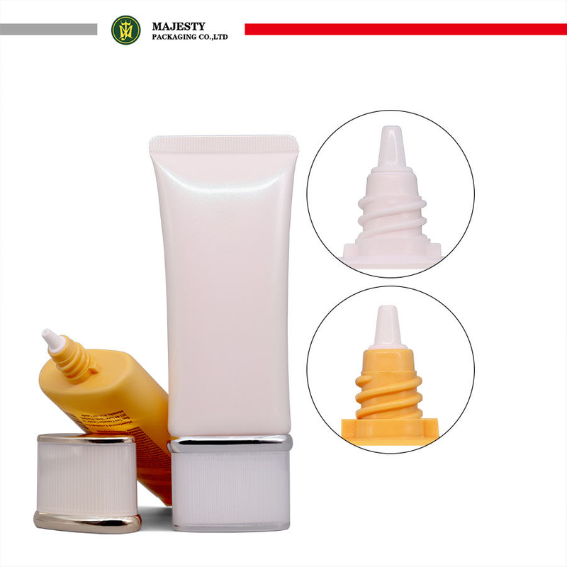 Tubo de Gel de limpieza para el cuidado de la piel, 65ml, aclarador de poros profundos, cubierta lateral de tambor acrílico cosmético doble, tubos de plástico de protección solar