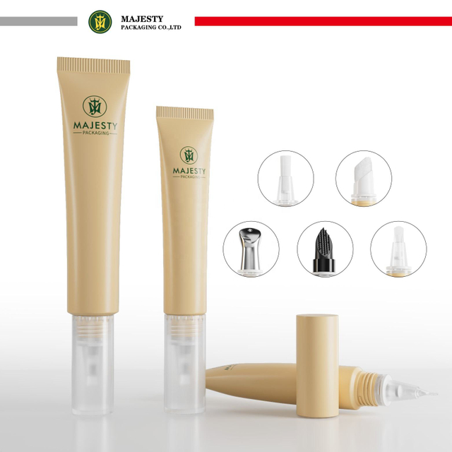 Tubo de plástico cosmético vacío multifuncional, embalaje de crema para ojos, bálsamo labial, brillo de labios, tubo de plástico, aplicador de 10ml, 15ml y 30ml