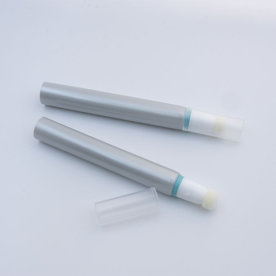 Tubo de plástico de pequeño volumen, embalaje de 5ml, 10ml, 15ml, colorete líquido, tubo corrector líquido, aplicador de cepillo de esponja suave, tubo cosmético