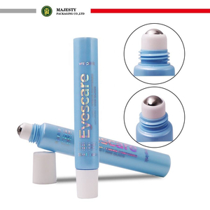Aplicador Roll-on de tubo cosmético de plástico, crema para ojos, brillo de labios, Perfume, masaje con un solo rodillo, 10ml-20ml