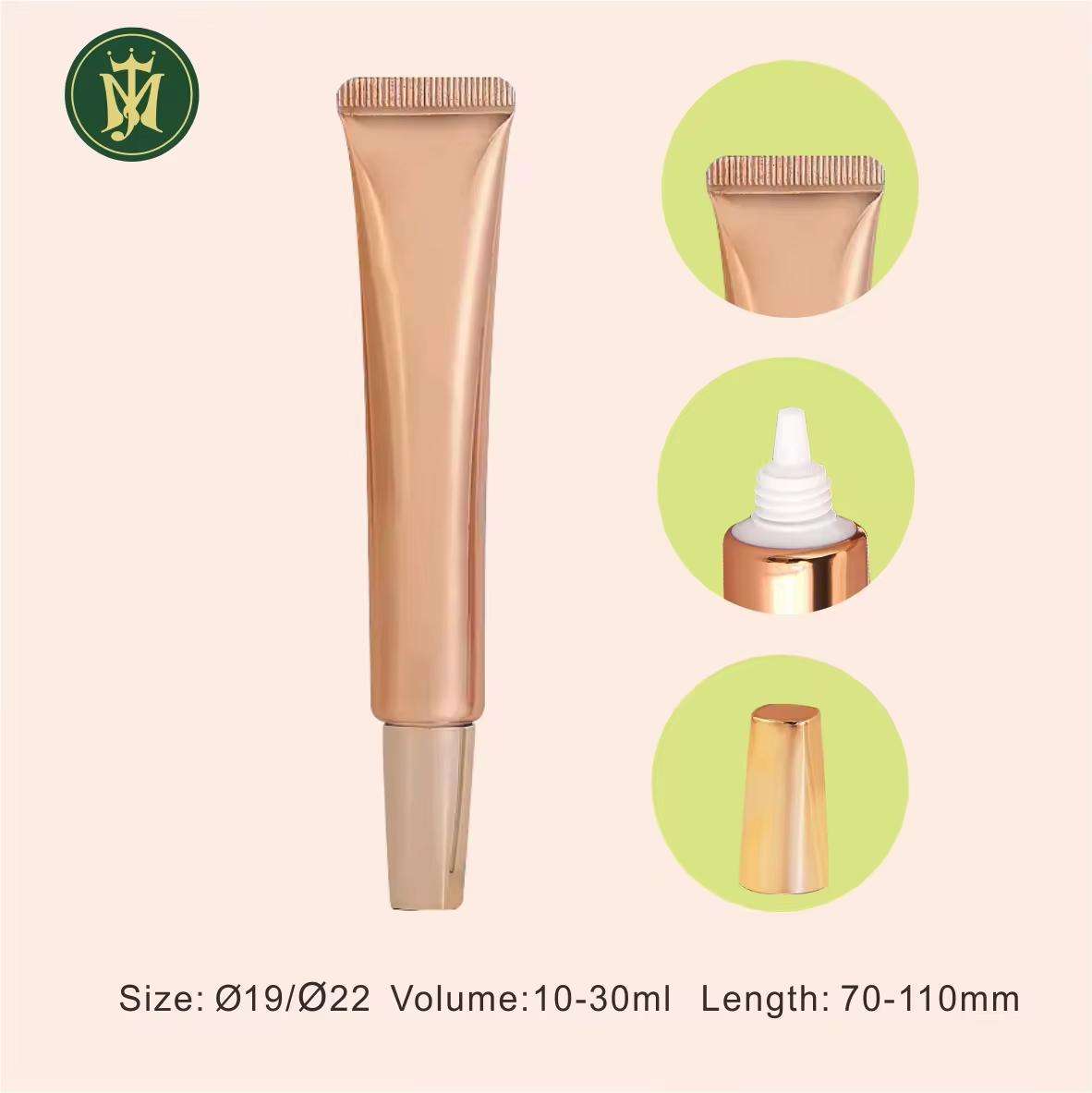 ABL Rose Gold Champaign Gold 15ml 20ml 30ml Squeeze Cosmetic Plastic Tubes Envases para protector solar y crema para ojos
