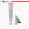 Envase de crema para ojos personalizado, tubo de PE suave plateado de 10ml y 20ml con etiqueta UV para cosméticos, tubo ABL, tubo exprimidor