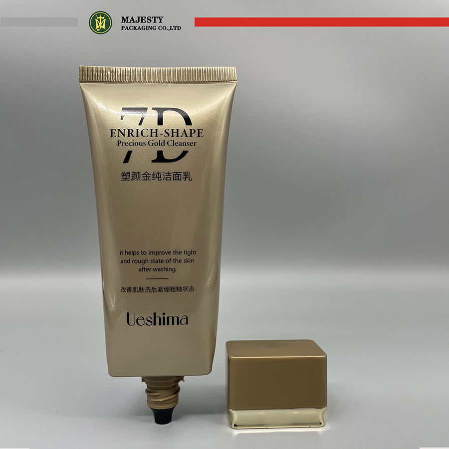 Tubo de forma cuadrada para protector solar, crema de manos, crema facial, tubo cosmético de plástico de forma única, tubo cosmético personalizable de 60ml-150ml