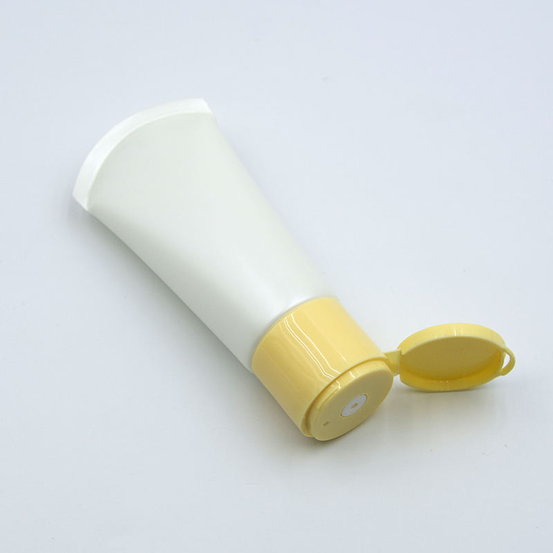 Tubo cosmético suave del tubo del apretón de la loción del PE vacío personalizado con la tapa abatible para el lavado de cara y la máscara de protección solar, etc.
