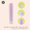 Tubo de compresión suave transparente personalizado de doble cámara, embalaje extruido de PE doble, crema para el cuidado de la piel, protector solar facial, loción para ojos